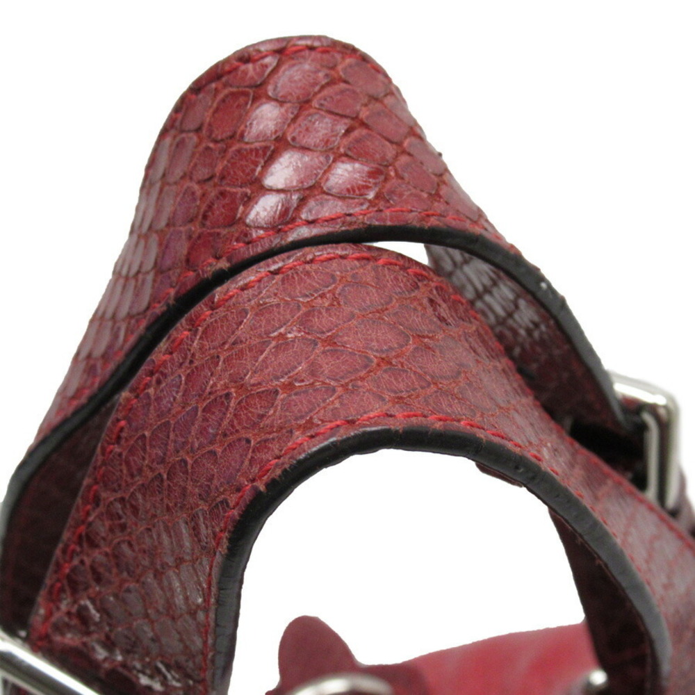 Celine Bag Red Python Leather Shoulder - image 4